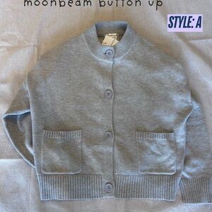 Gray Button-Up Cardigan